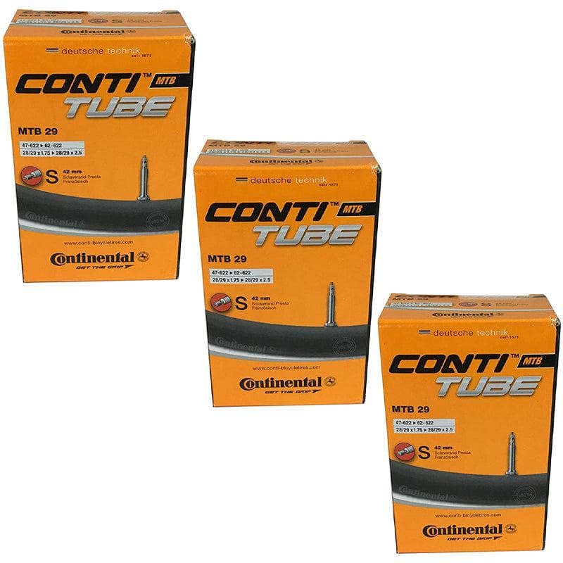 3x Continental 29" x 1.75-2.5" Mountain Bike Inner Tubes with 42mm Presta Valve - 0182181