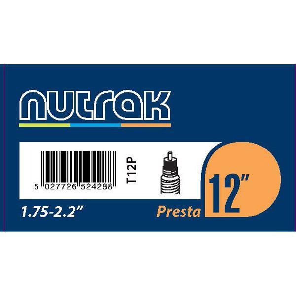 Nutrak 12 x 1.75 - 2.125 inch Presta inner tube