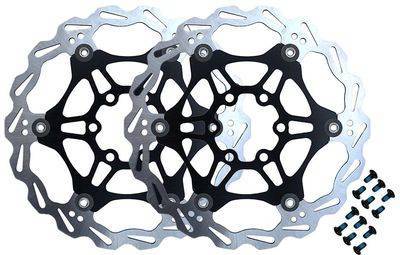 Clarks 180mm Floating Style Lightweight Rotor "BLACK" Disk Brake Size: 180mm x2