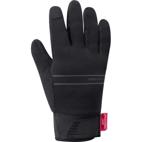 Shimano Clothing Unisex WINDSTOPPER&reg; Insulated Gloves, Black, Size L