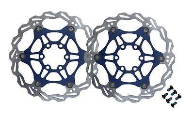 Clarks 160mm Floating Style Lightweight Rotor "BLUE" Disk Brake Size: 160mm x2