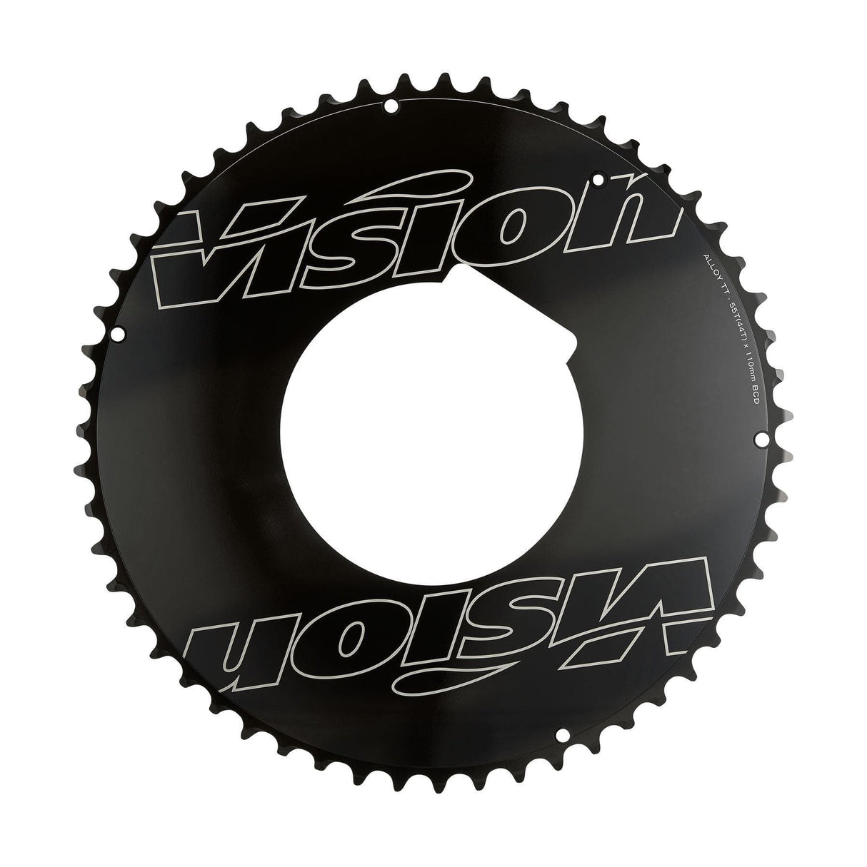 Vision Vision Powerbox Aero Chainring (2x11, 110x56T(46), Black)