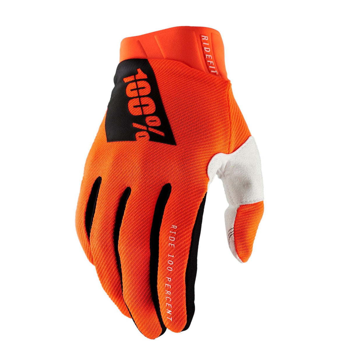 100% Ridefit Gloves Fluo Orange XL