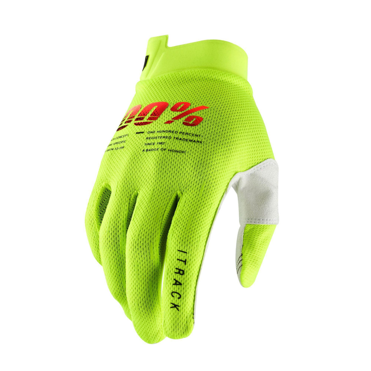 100% iTrack Glove Fluo Yellow S