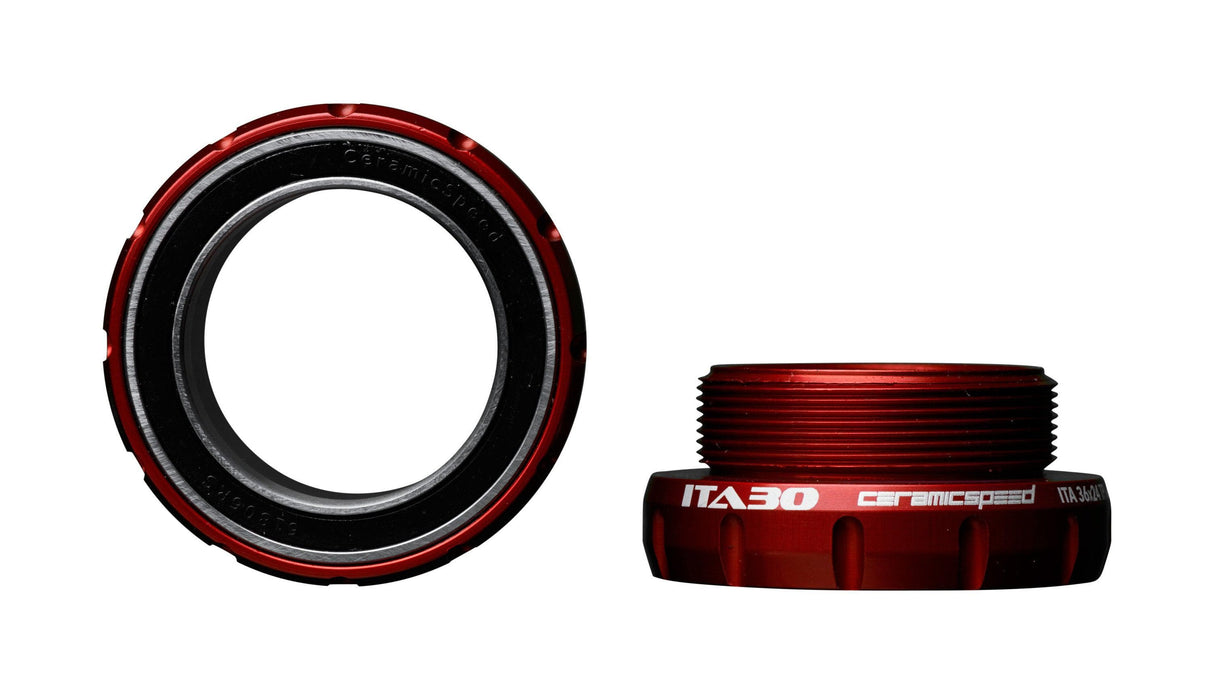 CeramicSpeed ITA30 30mm Coated Bottom Bracket (Red)