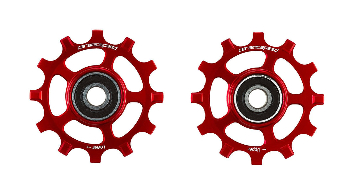 CeramicSpeed SRAM 12s AXS Road Coated Pulley Wheel (Red)