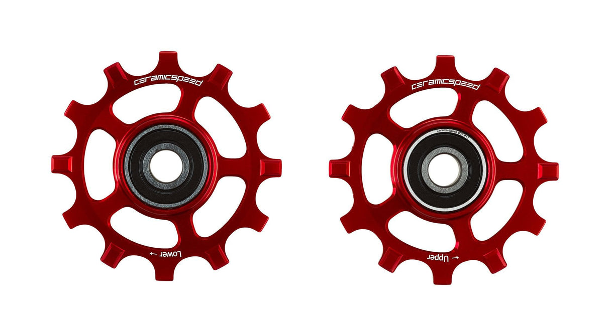 CeramicSpeed Shimano 11s Road Pulley Wheel (Narrow Wide, Red)