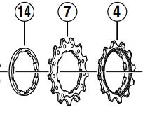 Shimano Spares CS-6500 sprocket 9-speed 13T