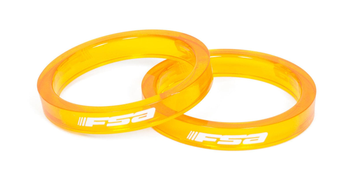 FSA Polycarbonate Headset Spacer (1.1/8, 5mm, Orange, ×10)