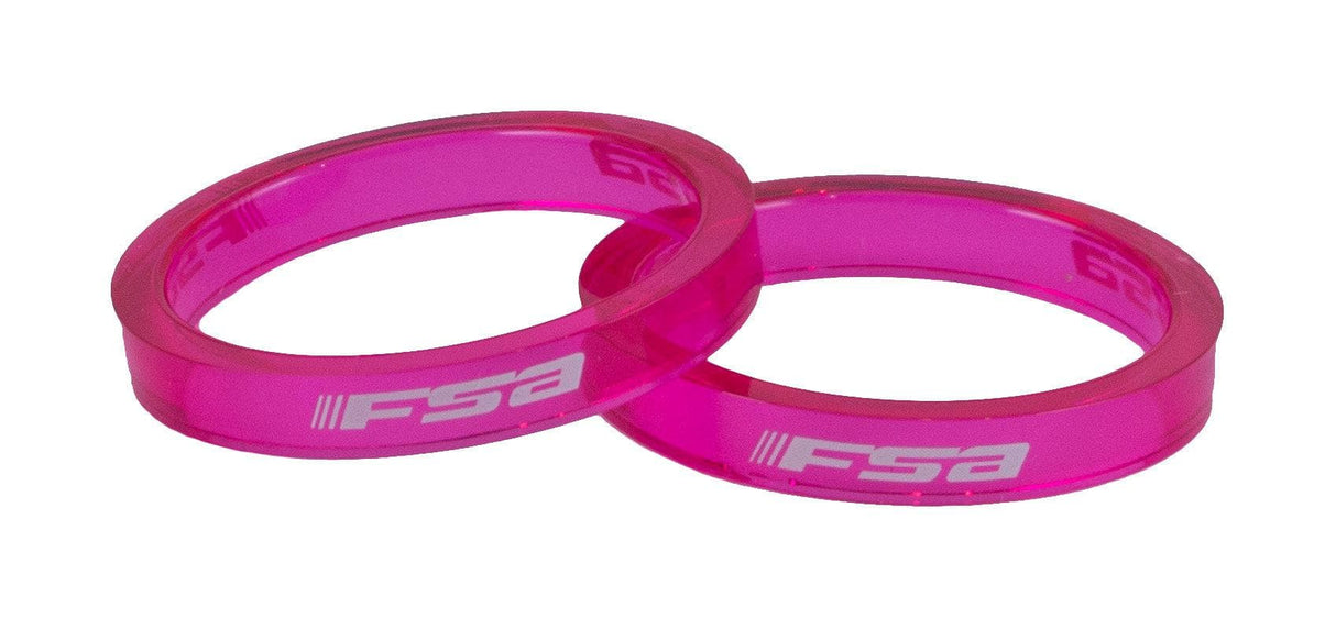 FSA Polycarbonate Headset Spacer (1.1/8, 5mm, Pink, ×10)