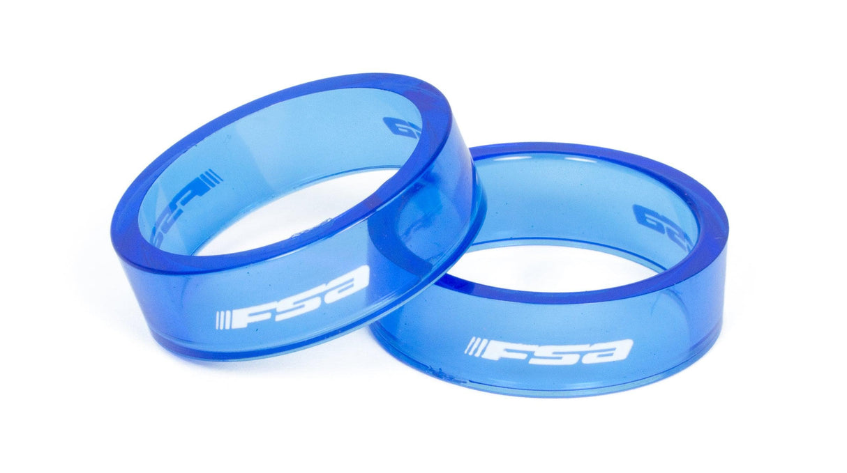 FSA Polycarbonate Headset Spacer (1.1/8, 10mm, Blue, ×10)