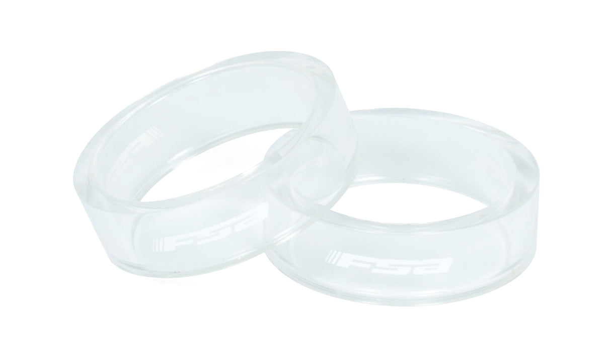 FSA Polycarbonate Headset Spacer (1.1/8, 10mm, Clear, ×10)