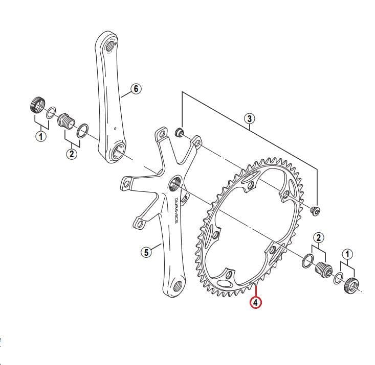 Shimano Spares FC-7710 Dura-Ace Track Chainring 47T 1/2 x 3/32 inch