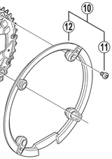 Shimano Spares FC-M430-8 Chain Guard And Fixing Screws -Y1M098250