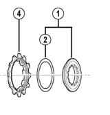 Shimano Spares CS-5700 Lock Ring and Spacer for 12T Top Gear