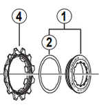 Shimano Spares CS-7900 Lockring and Spacer for 11T