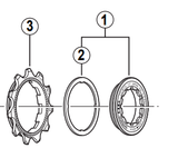 Shimano Spares CS-M770 lock ring and spacer