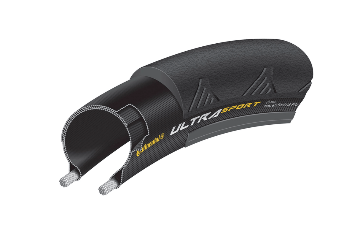 Continental 23-622 Ultra Sport II black/black wire skin