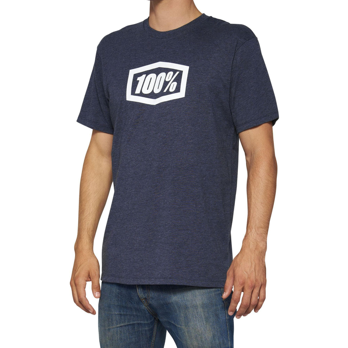 100% ICON Short Sleeve T-Shirt Navy Heather M