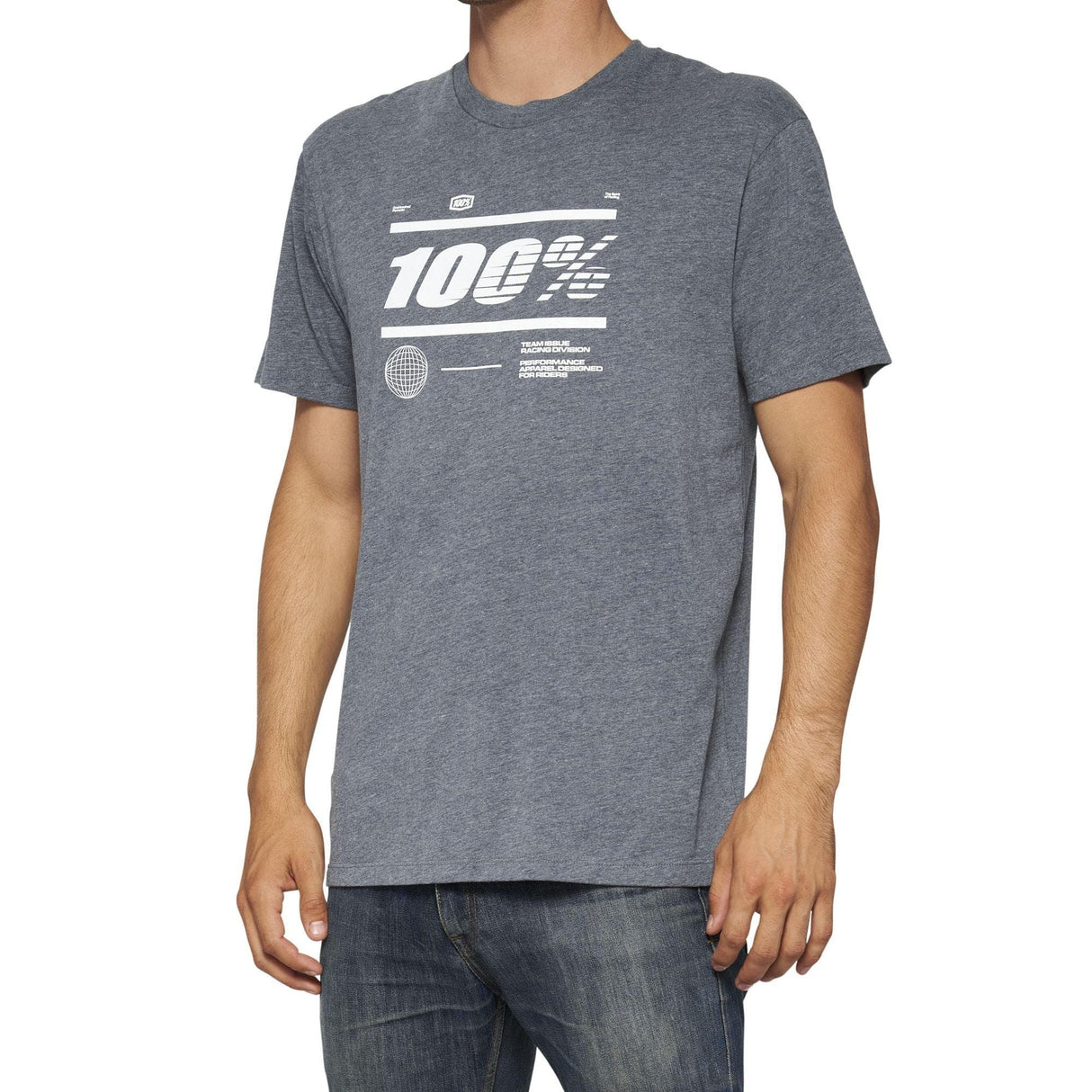 100% GLOBAL Short Sleeve T-Shirt Heather Grey M