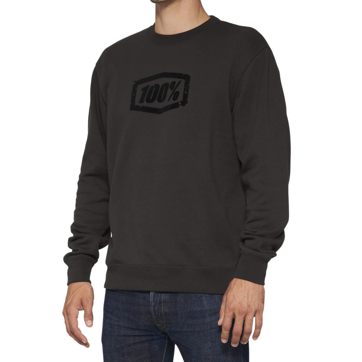 100% Avalanche Pullover Crewneck Fleece Light Black S