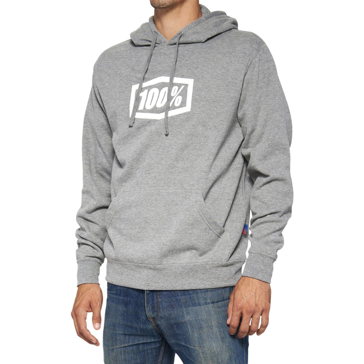 100% Icon Pullover Hoodie Heather Grey S