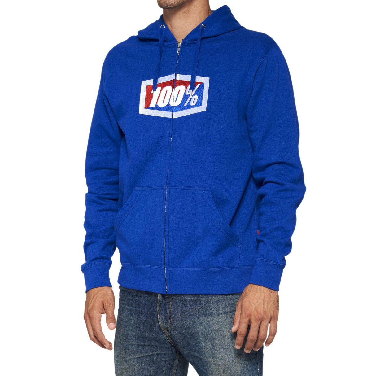 100% OFFICIAL Zip Hoodie Royal L