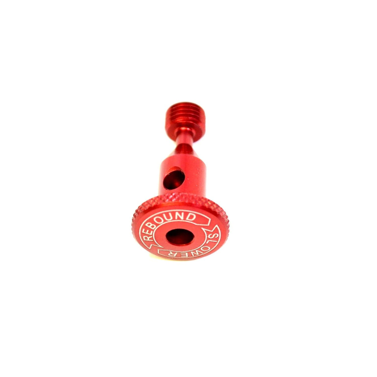 FOX Shock Rebound Knob Adjust w/Hole Red Ano 0.925 TLG 0.560 OD