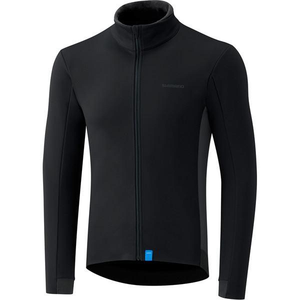 Shimano Clothing Men's Wind Jersey, Black, Size XL