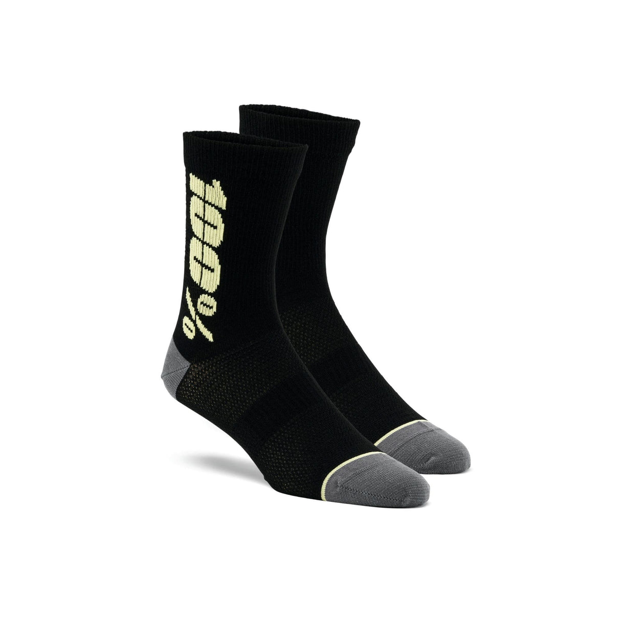 100% RHYTHM Merino Wool Performance Socks Black / Yellow S/M