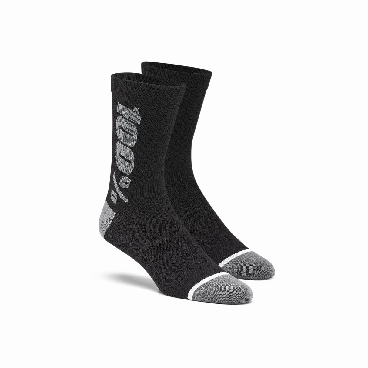 100% Rhythm Merino Wool Performance Socks Black / Grey S / M