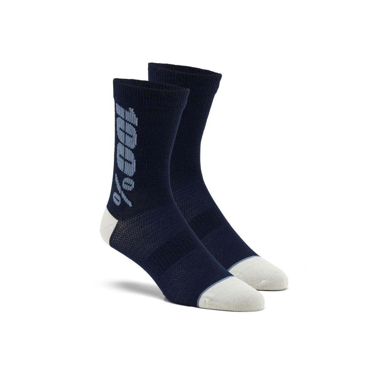 100% RHYTHM Merino Wool Performance Socks Navy / Slate L/XL