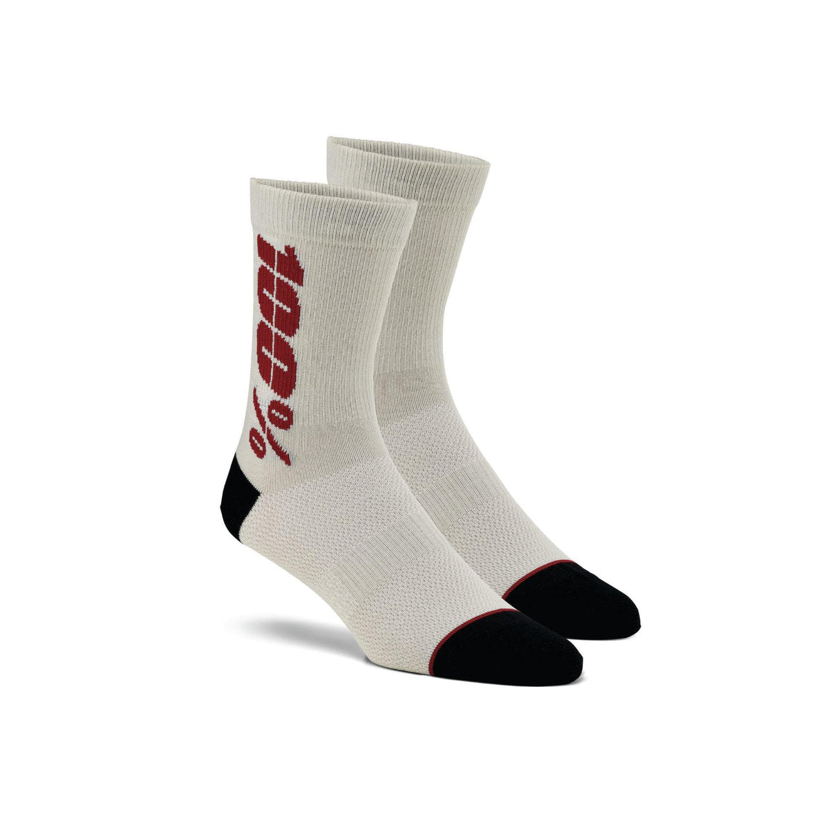 100% RHYTHM Merino Wool Performance Socks Silver / Cherry L/XL