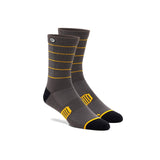 100% Advocate Performance Socks Charcoal / Mustard S/M