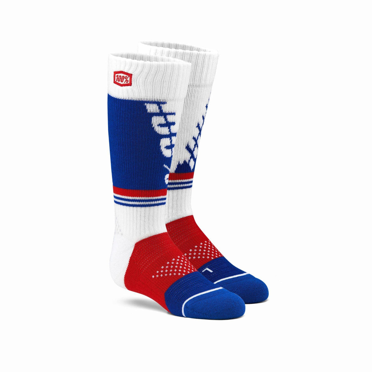 100% Torque Youth Moto Socks White S / M