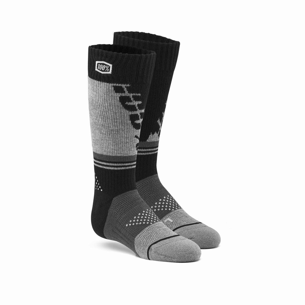 100% Torque Youth Moto Socks Black / Grey L / XL