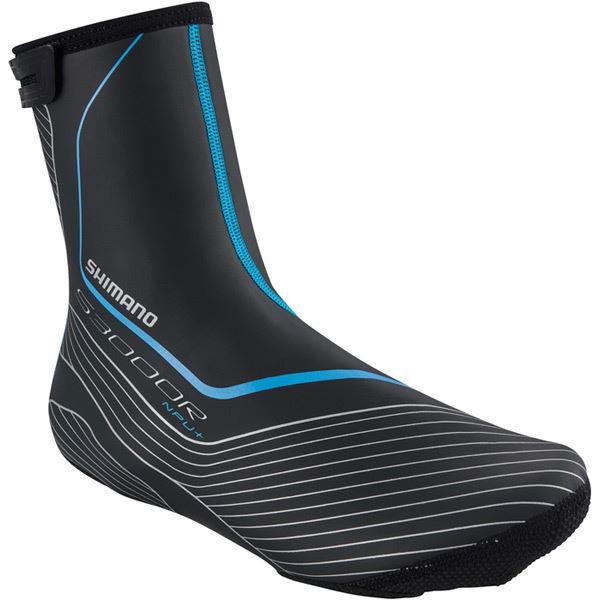 Shimano Clothing S3000R NPU+ 3 mm Neoprene overshoe, with BCF and PU coating, Black small