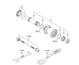 Shimano Spares HB-M820 complete hub axle