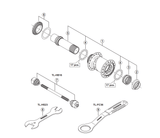 Shimano Spares HB-M640 complete hub axle