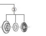 Shimano Spares HB-M525-A right hand lock nut unit