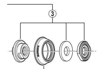 Shimano Spares HB-RM70 lock nut unit