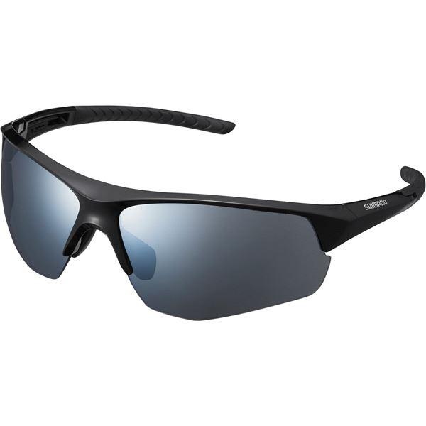 Shimano Twinspark Glasses, Black, Smoke Silver Mirror Lens