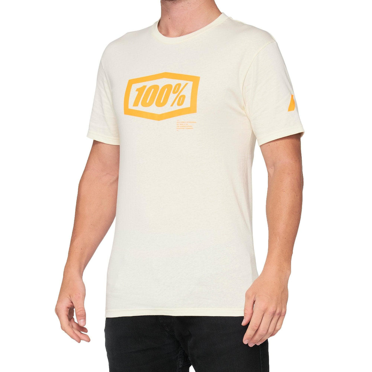 100% Essential T-Shirt Chalk / Orange XL