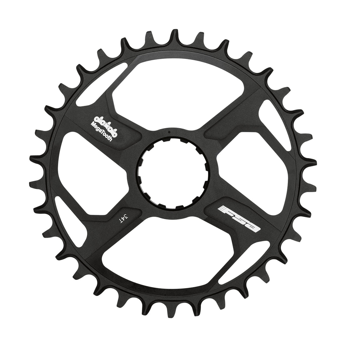 FSA Fazua Ebike 4 Spoke Chainring (1x11, DM, Black, 34T, WA638)