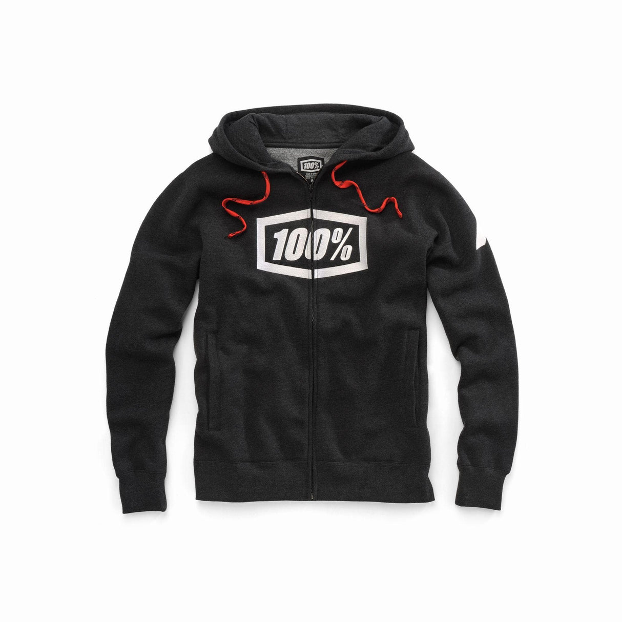 100% Syndicate Zip Hoodie Black Heather / White M