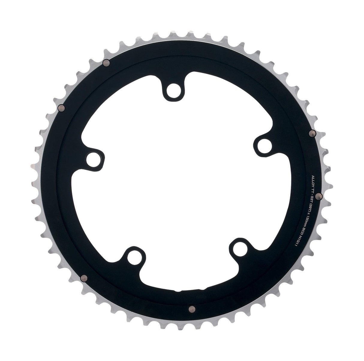 Vision Metron TT Chainring (2x11, 130x56T, Black, 5h)