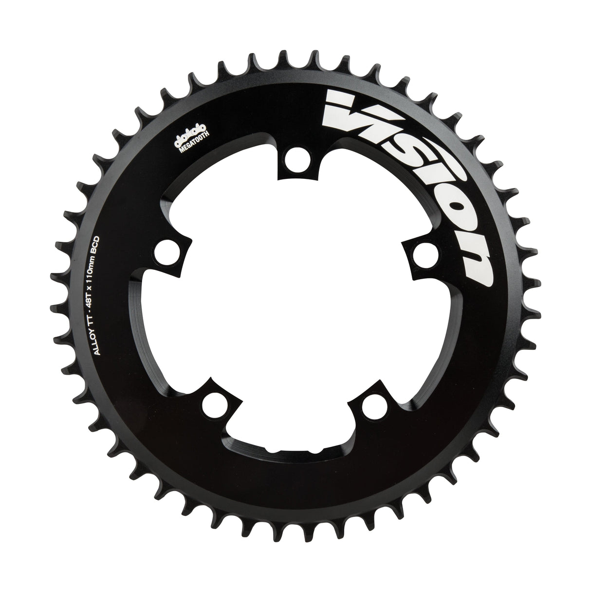 Vision TriMax TT Chainring (1x11, 110x42T, Black, 5h)