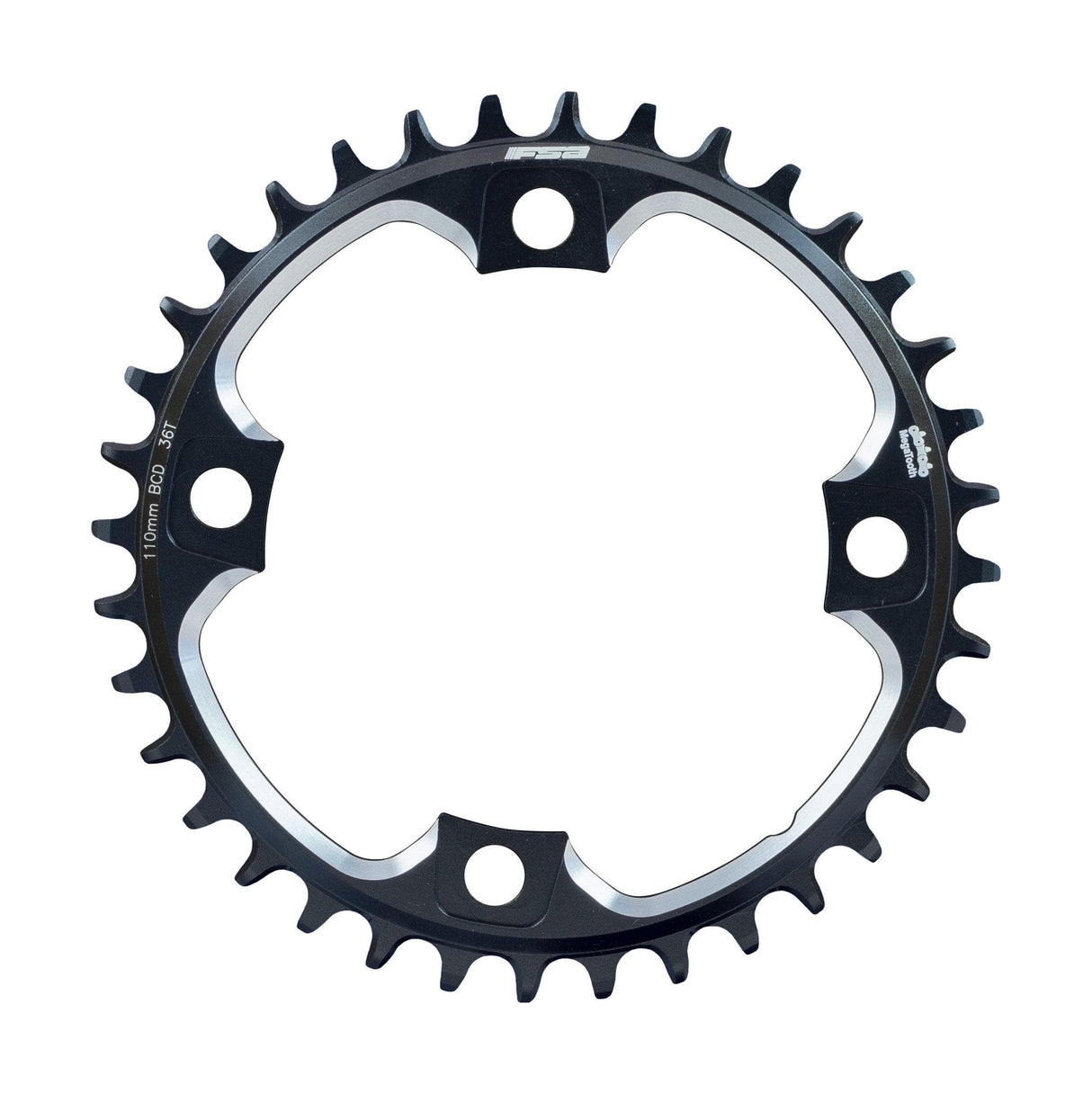 FSA Gossamer ABS Road Chainring (1x11, 110x36T, Black, 4h)