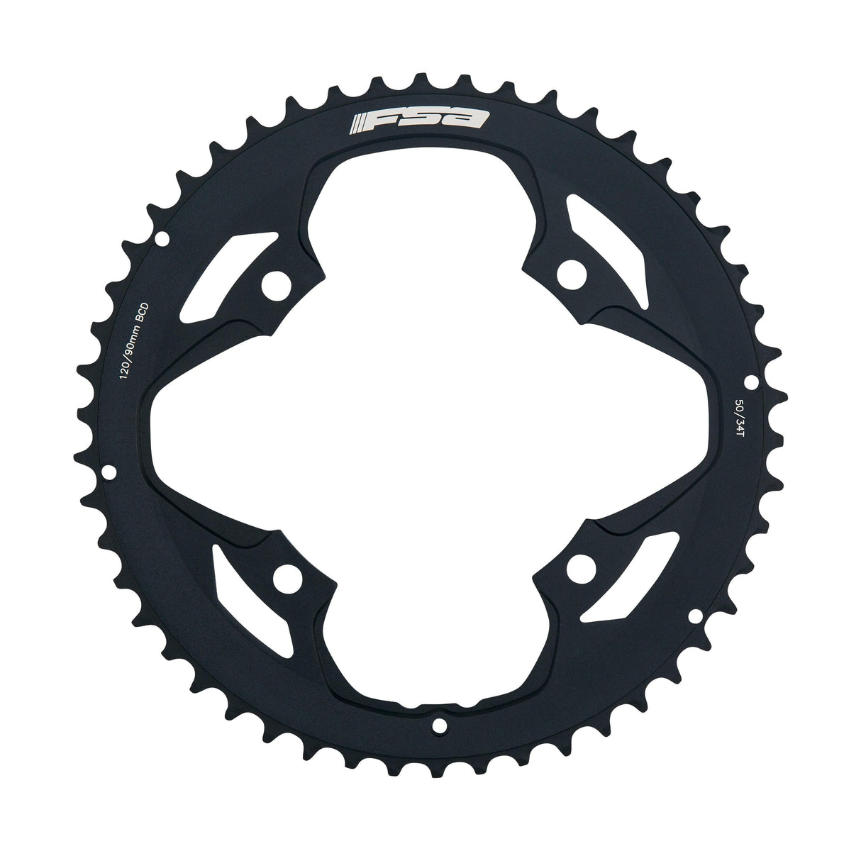 FSA Vero Pro Road Chainring 2017 Only (2x11, 110x48T, Black, 4h)