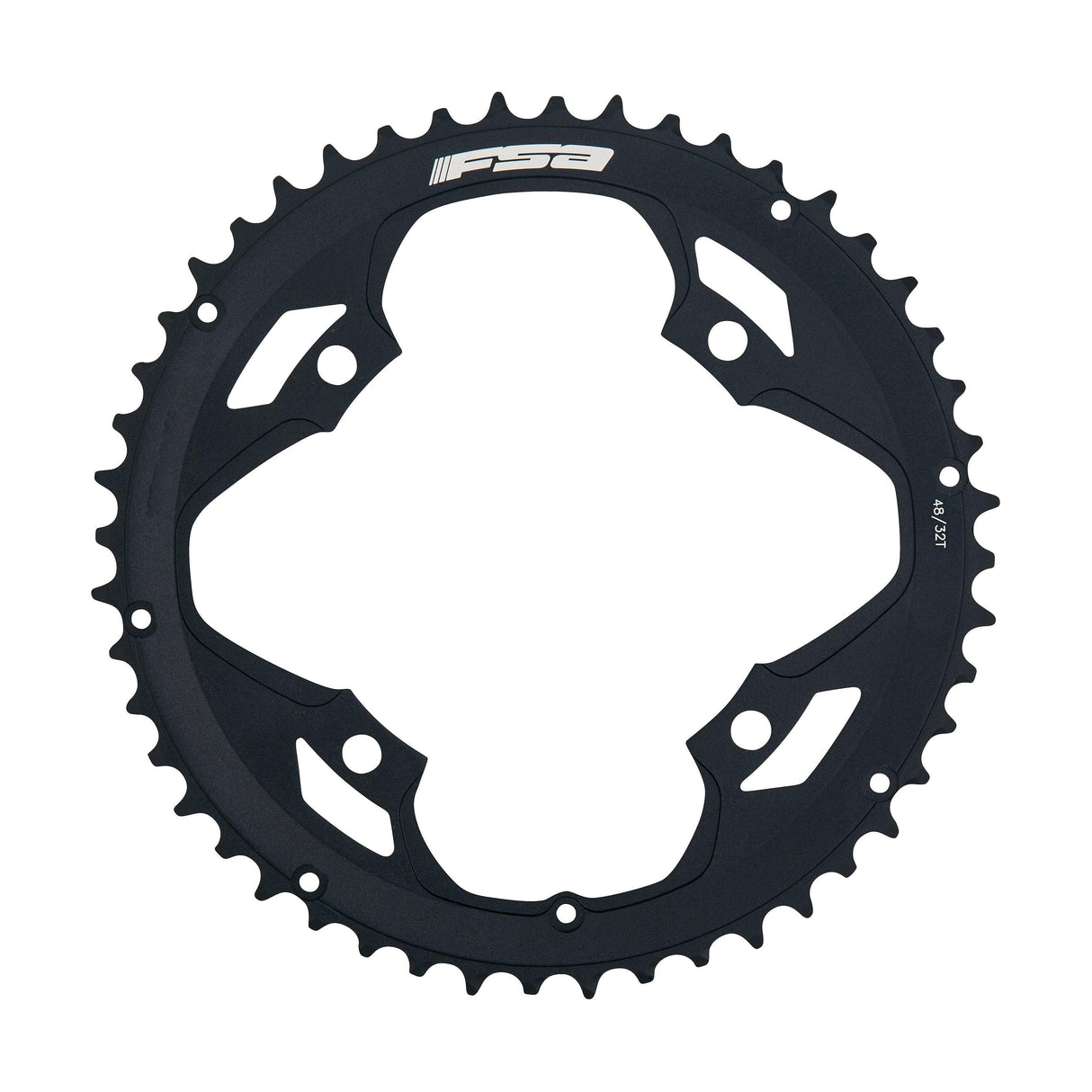 FSA Pro Road Chainring (2x11, 120x48T, Black, 4h)